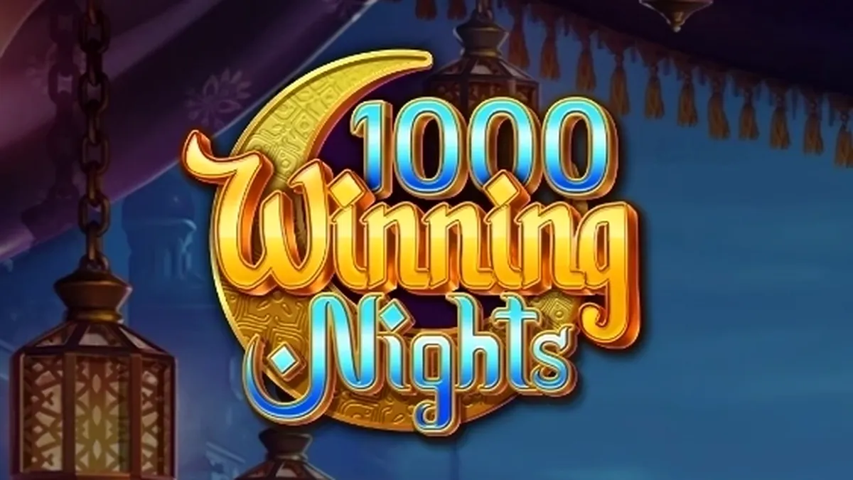 Interface do jogo de slot 1000 Winning Nights em um dispositivo móvel